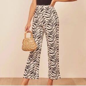 Reformation Zebra Print Pants
